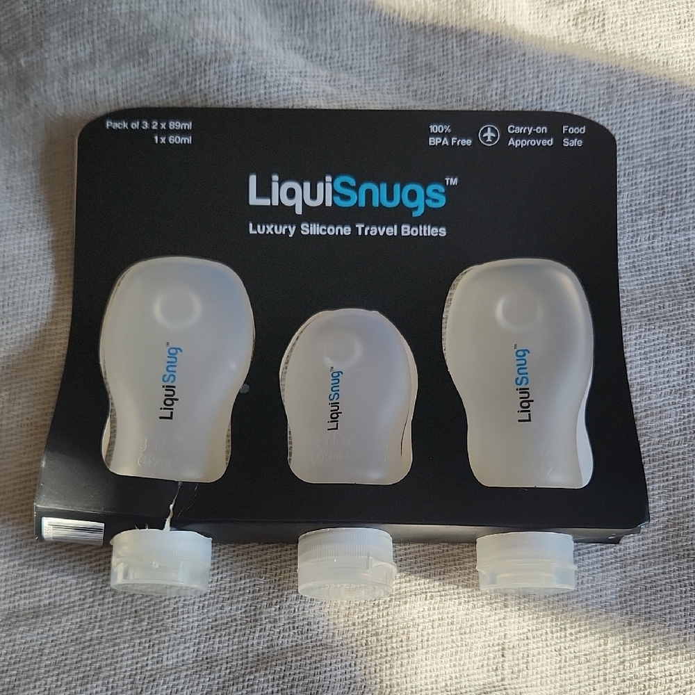 LiquiSnugs Silicone Travel 3 Bottle Set